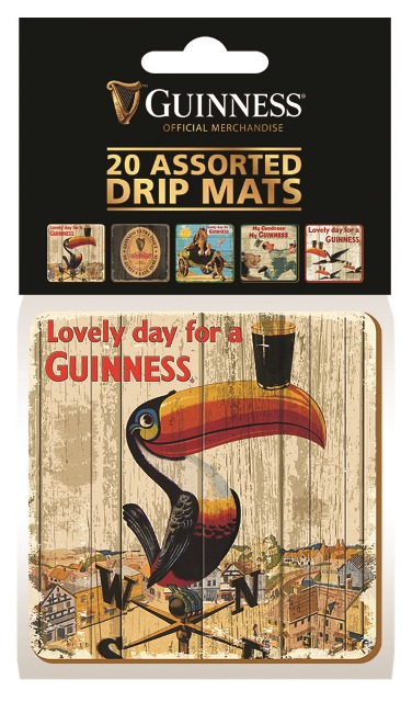 Guinness 20 assorted Beer Mats (image for) Guinness 20 assorted Beer Mats